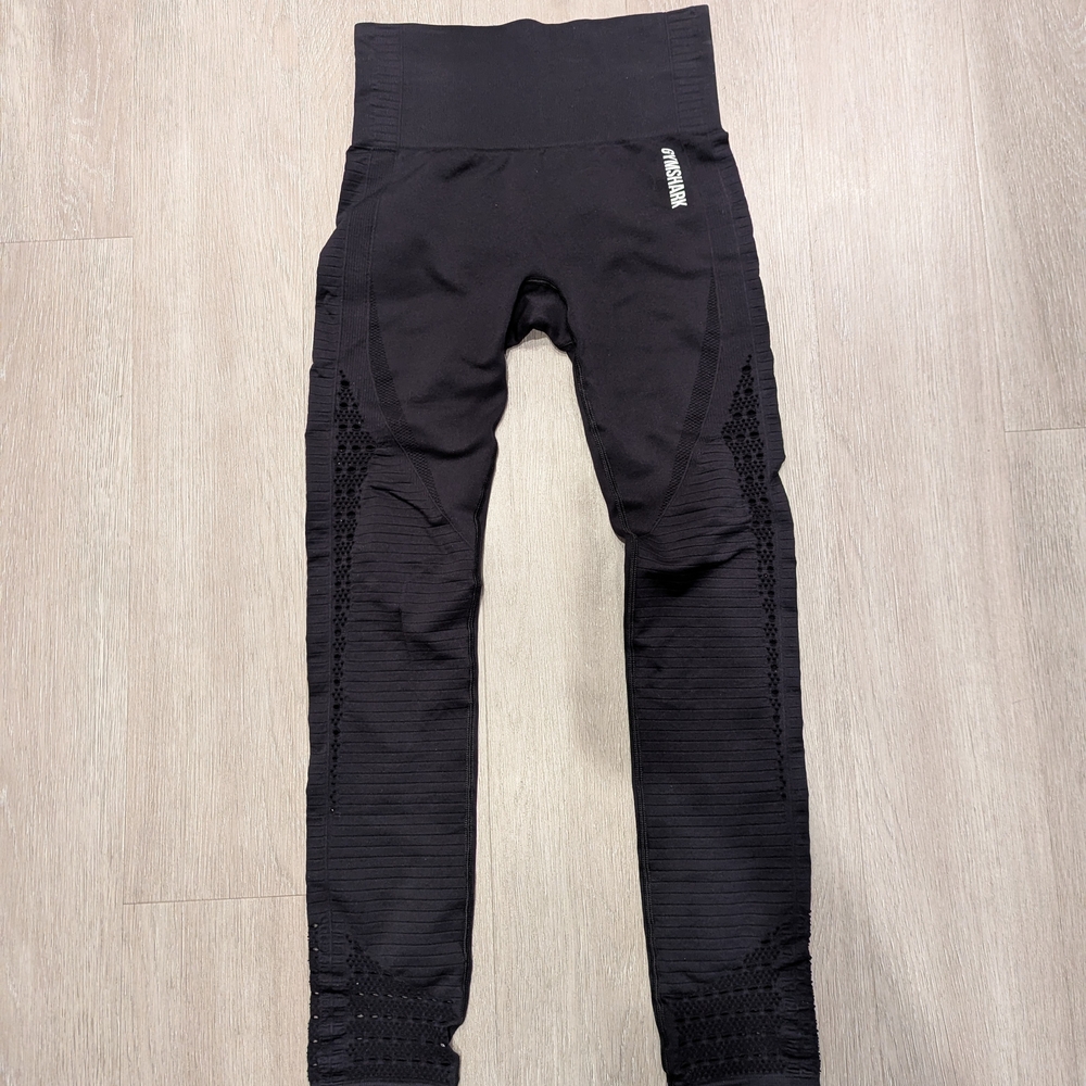 Gymshark Black Textured Leggings